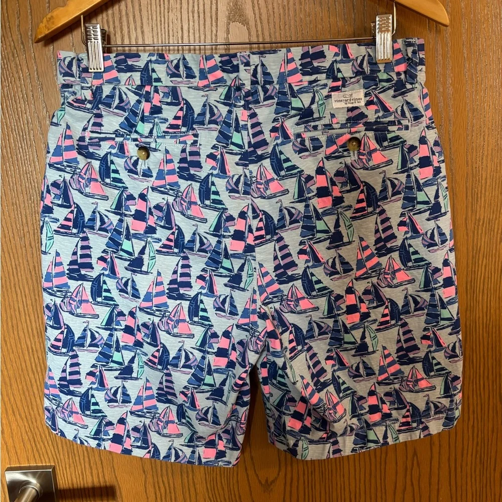 Vineyard Vines Men's Breaker Short - Sailboat Print - Vibrant and Colorful